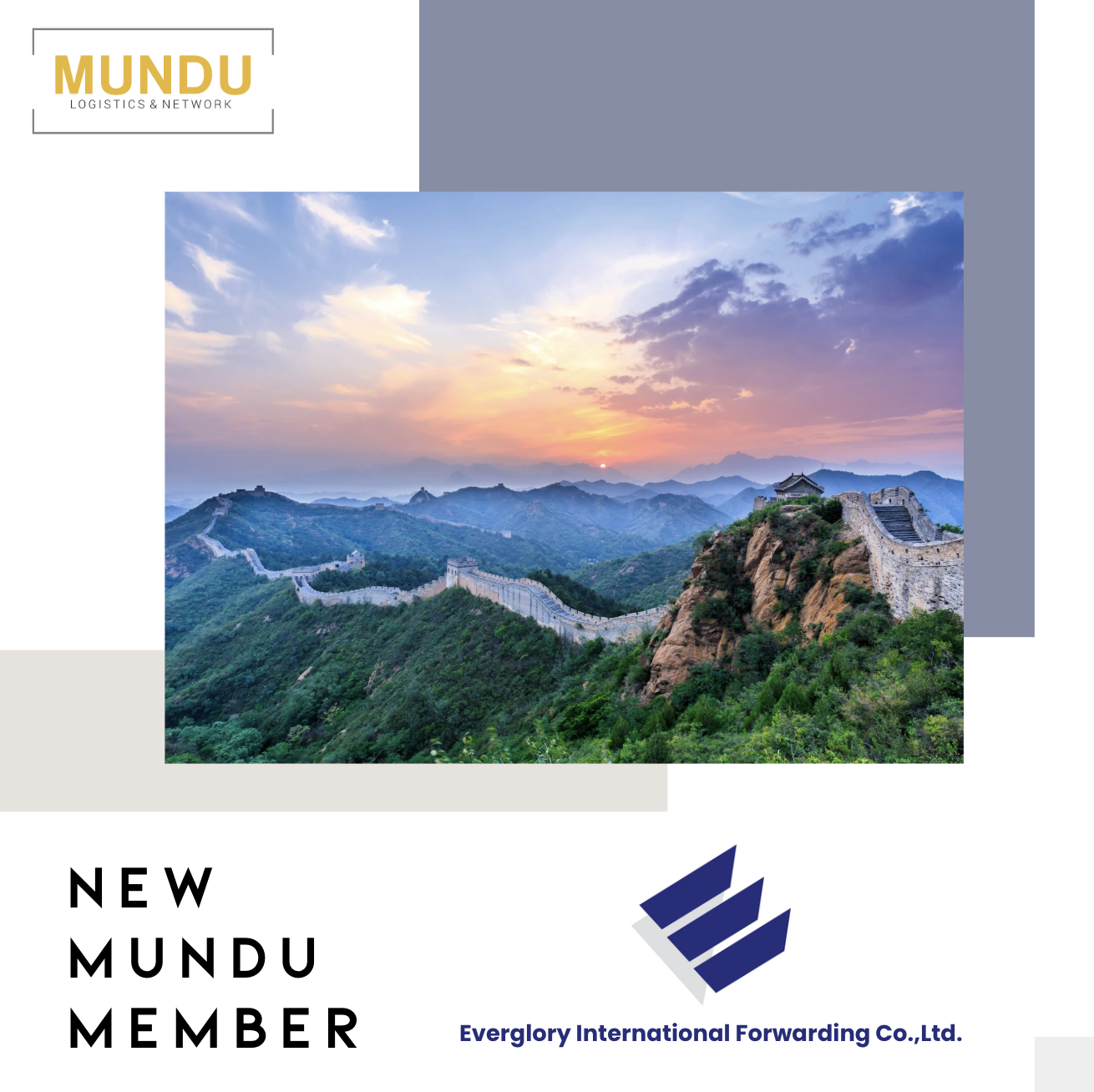 Everglory International Forwarding Co., Ltd. - joins MUNDU